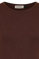 1950's Banned Retro Grace jumper-Brown