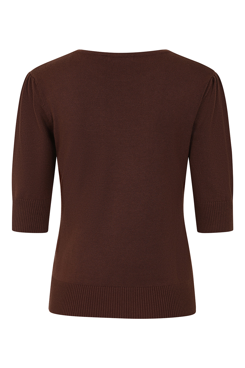 1950's Banned Retro Grace jumper-Brown