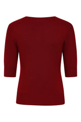 1950's Banned Retro Grace jumper-Burgundy