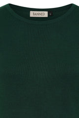 1950's Banned Retro Grace jumper-Green