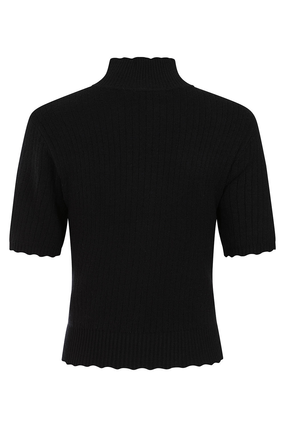 1950's Jane Sweet Scallop Banned Retro jumper-Black