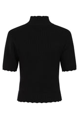 1950's Jane Sweet Scallop Banned Retro jumper-Black
