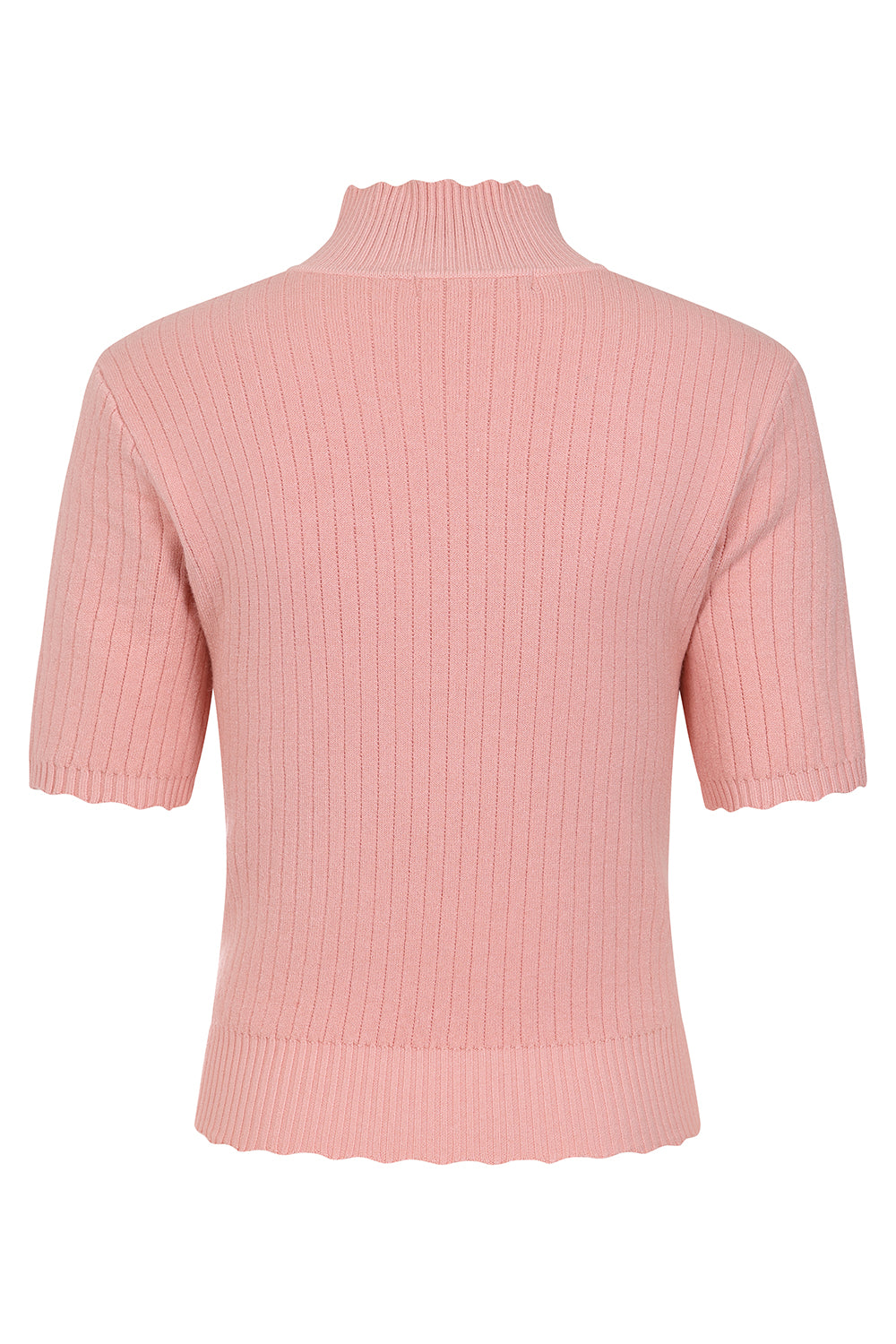 1950's Jane Sweet Scallop Banned Retro jumper-Blush