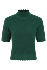 Jersey de punto con cuello festoneado Jane de Banned Retro