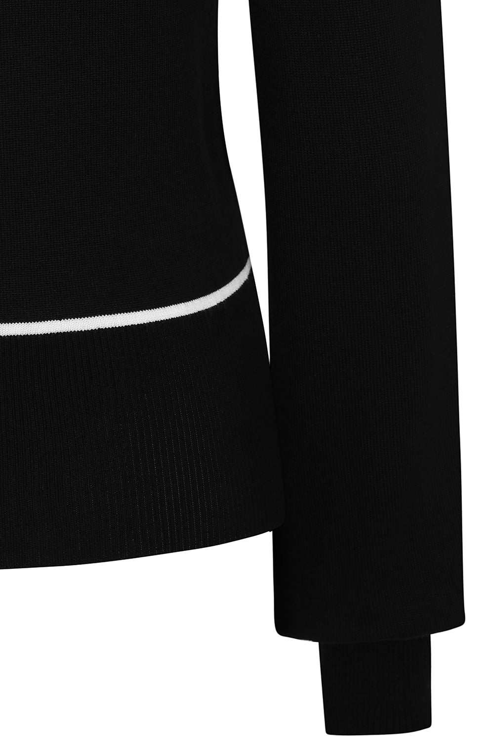 1950's Sally Tie Banned Retro Black Knit jumper-Black