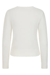 Banned Natalia Christmas Carol Jumper - 50s Style Embroidered Holiday Sweater-Ivory