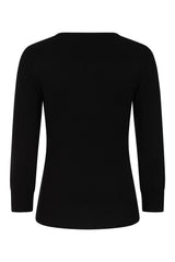 Banned Alina Spiderweb Jumper - 40s Style Gothic Embroidered Sweater-Black