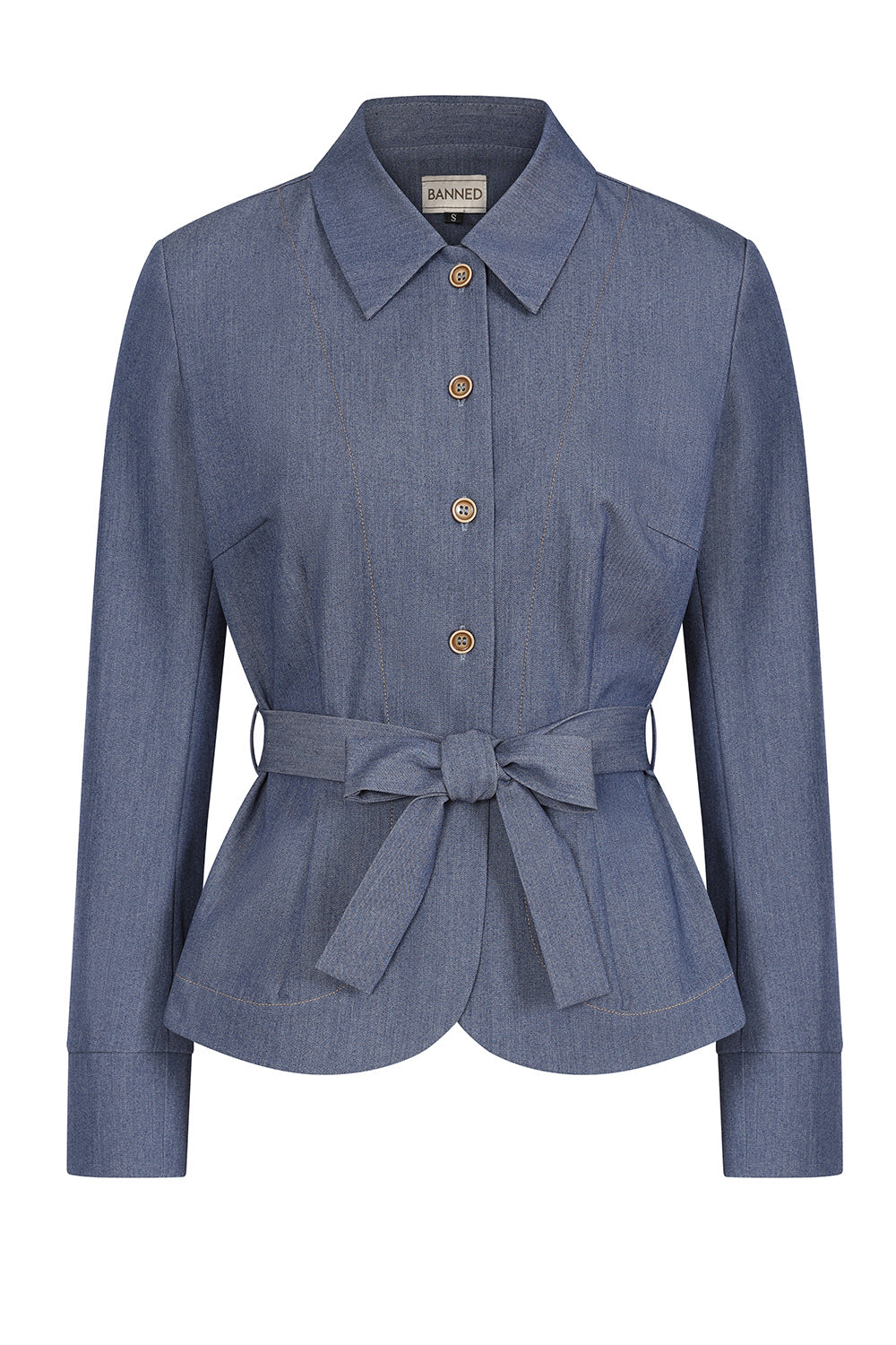 Banned Retro 1940's Blue Edie Jacket-Blue