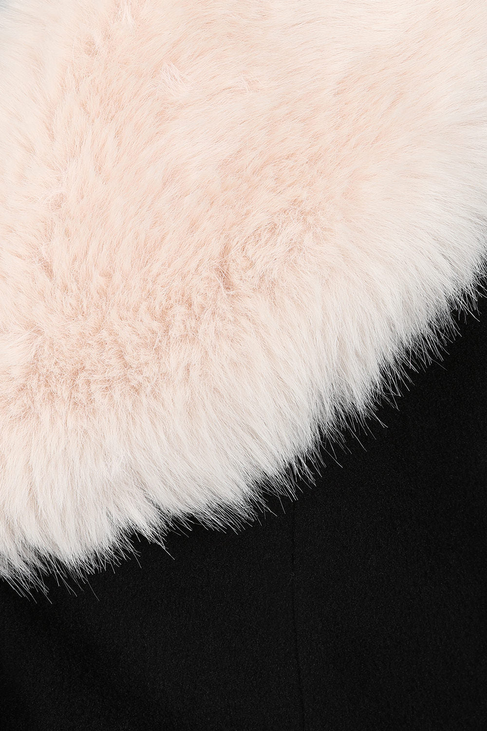 Banned Martha Fur Trim Swing Coat - 50s Style Faux Fur Collar Coat-Black