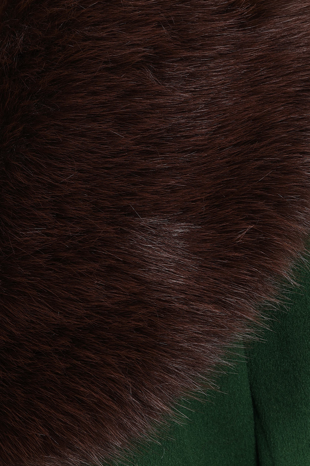 Banned Martha Fur Trim Swing Coat - 50s Style Faux Fur Collar Coat-Green