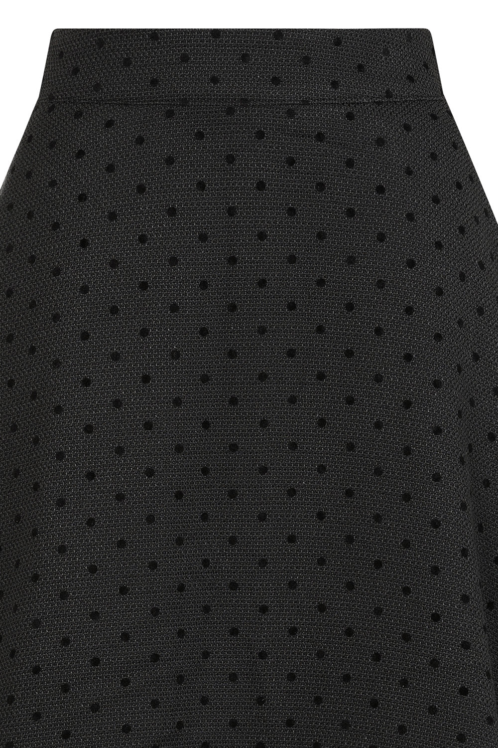 1950's Banned Retro Annie Rose spot texture swing skirt-Black