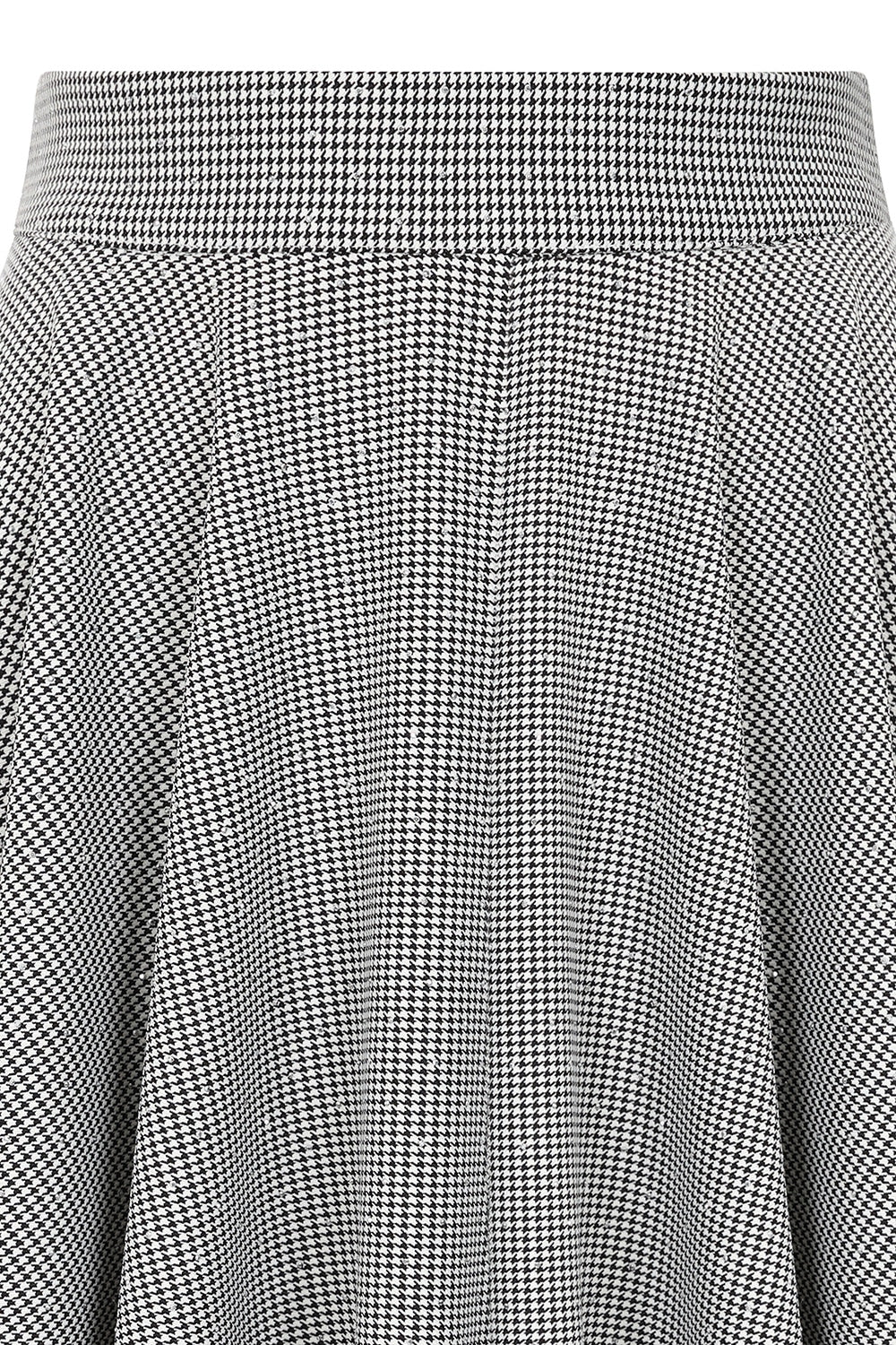 1950's Banned Retro Cary sparkle houndstooth swing skirt-Black