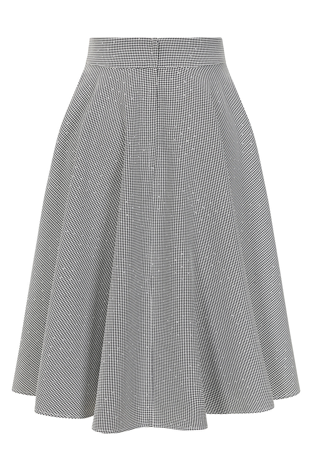1950's Banned Retro Cary sparkle houndstooth swing skirt-Black