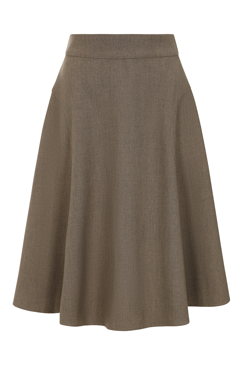 1940's Banned Retro Sybil texture tan skirt-Brown