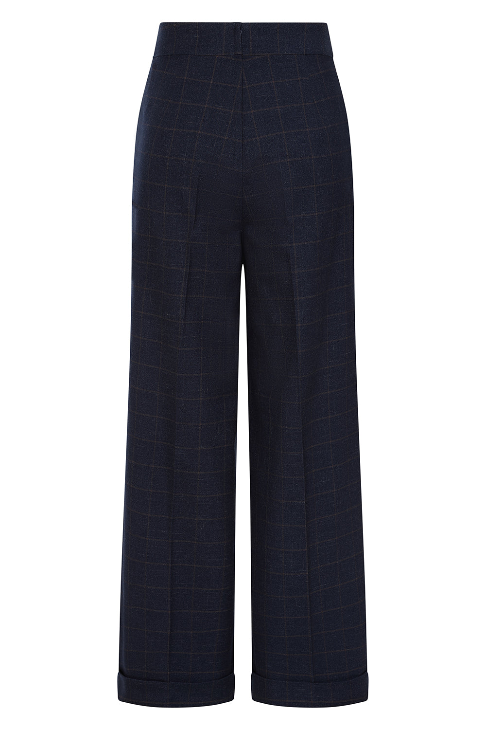 Banned Retro 1950's Style Bonnie Check Green Trouser-Navy