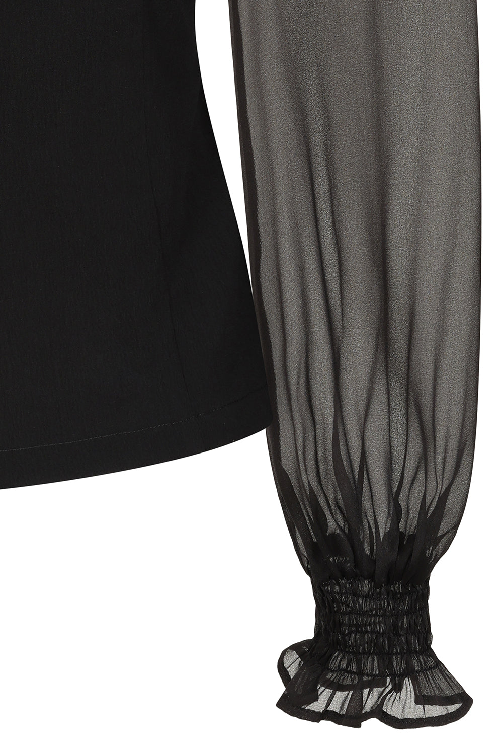 Banned Retro 1950's Mina Black blouse-Black