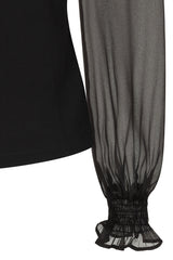Banned Retro 1950's Mina Black blouse-Black