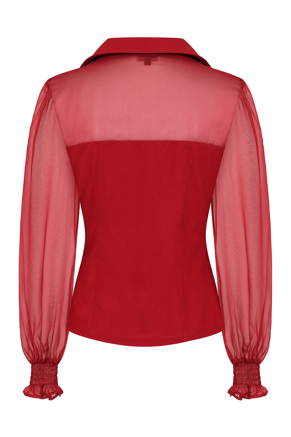 Banned Retro 1950's Mina Black blouse-Burgundy