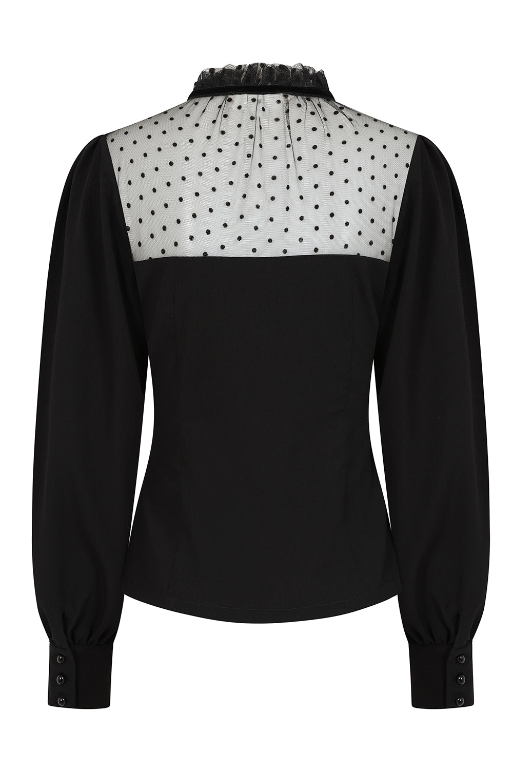 Banned Retro 1950's Luna Black blouse-Black