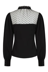 Banned Retro 1950's Luna Black blouse-Black