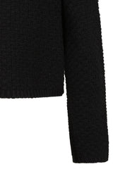 Banned Victoria 40s Crop Cardigan - Wool Mix Textured Jacket Style cardigan-Black