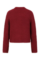 Banned Victoria 40s Crop Cardigan - Wool Mix Textured Jacket Style cardigan-Burgundy