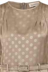 1940's Banned Retro Iris polka dot brown dress -Brown
