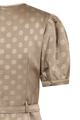 1940's Banned Retro Iris polka dot brown dress -Brown