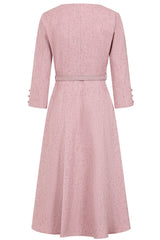1950's Banned Retro Isobel army green Dress-Pink