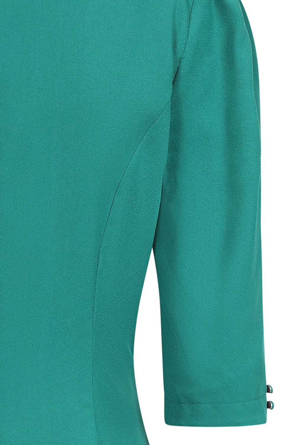 Banned Gioia 40s Tea Dress - Vintage Style Green V-Neck Gathered Dress-Green