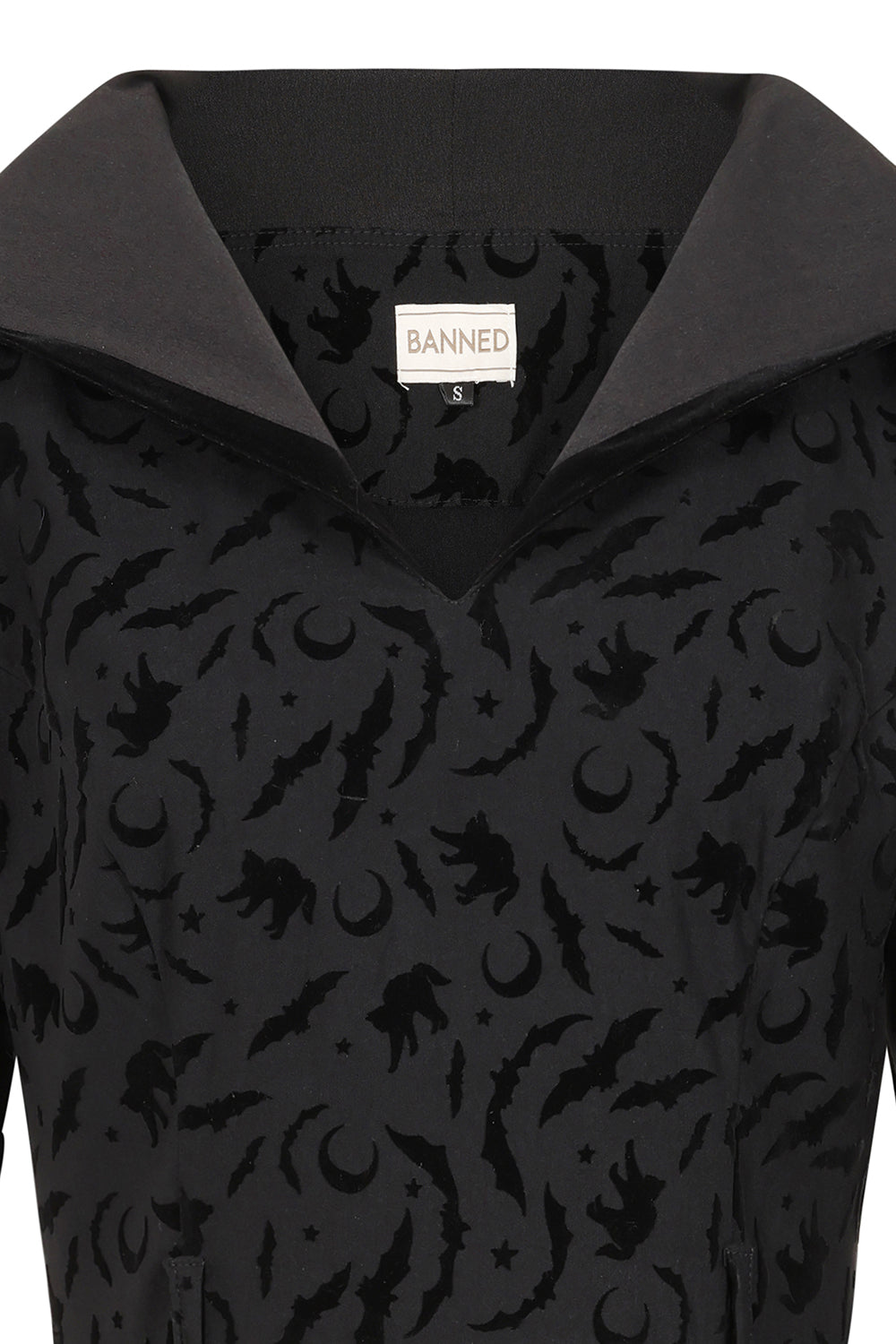 Banned Apparel Tara Halloween Night Hooded Dress with pockets.-Black