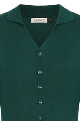 1940's Banned Retro Federica knit dress-Green