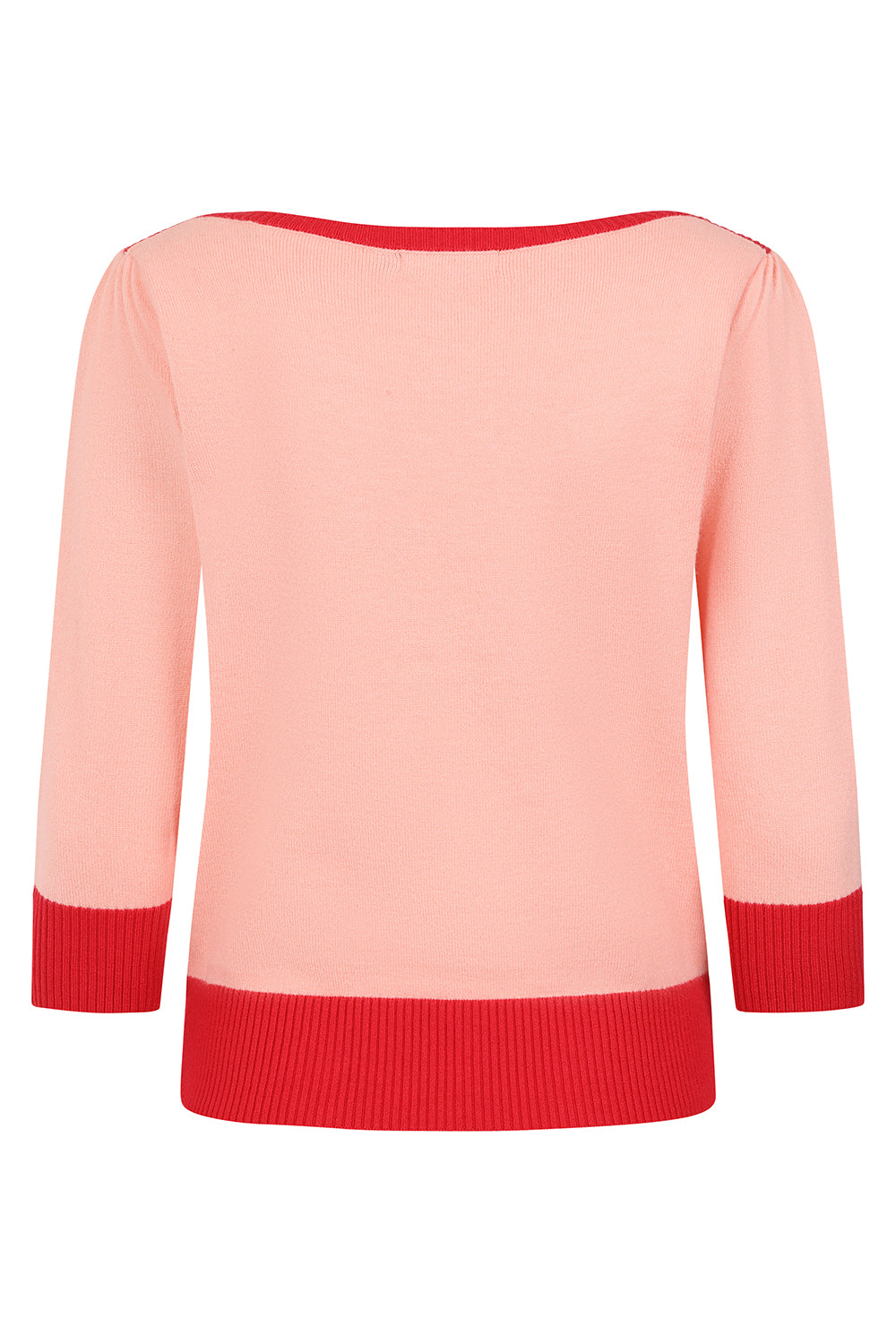 Banned Kiki Purrfect Christmas Jumper - 50s Style Cat Embroidered Sweater-Pink