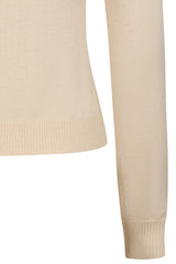 Banned's Mara High-Neck Teardrop Cutout Jumper -Beige