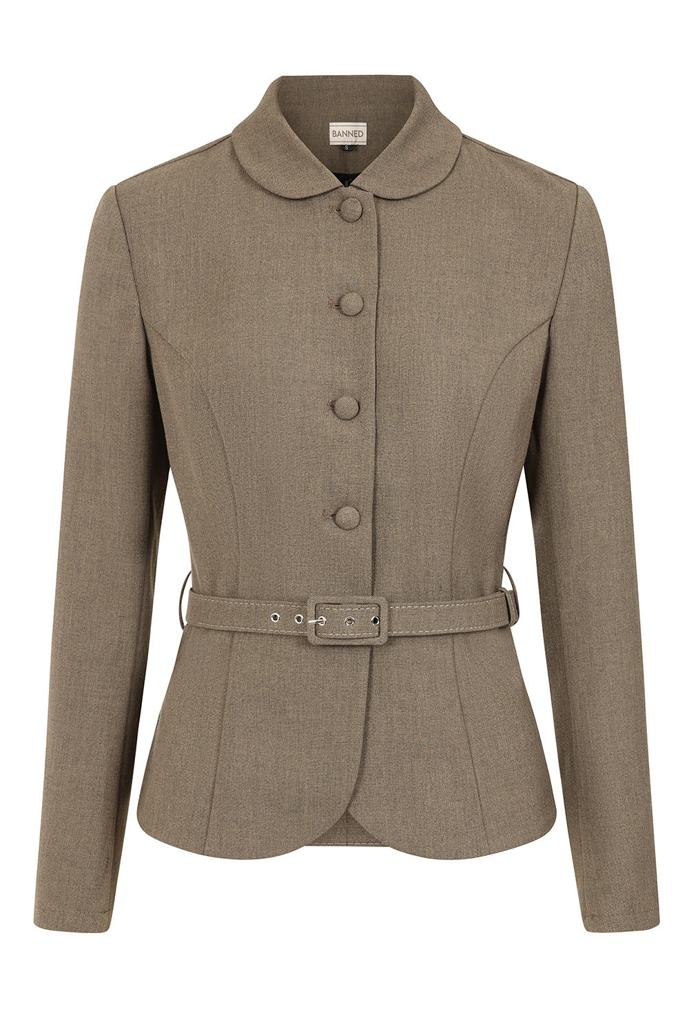 Banned Retro 1940's Grey Lady Danbury Jacket-Brown