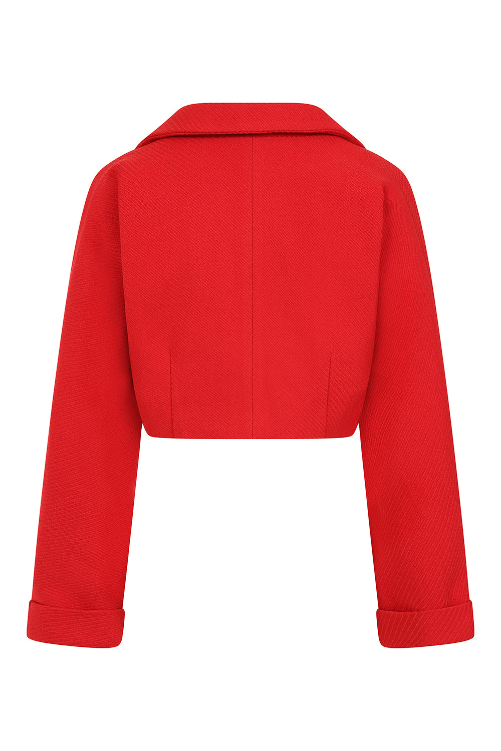Banned Marilyn 50s Cropped Jacket - Vintage Style Wide Collar Jacket-Red