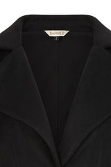 Banned Marilyn 50s Cropped Jacket - Vintage Style Wide Collar Jacket-Black
