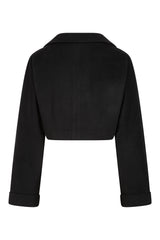 Banned Marilyn 50s Cropped Jacket - Vintage Style Wide Collar Jacket-Black