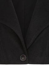 Banned Marilyn 50s Cropped Jacket - Vintage Style Wide Collar Jacket-Black