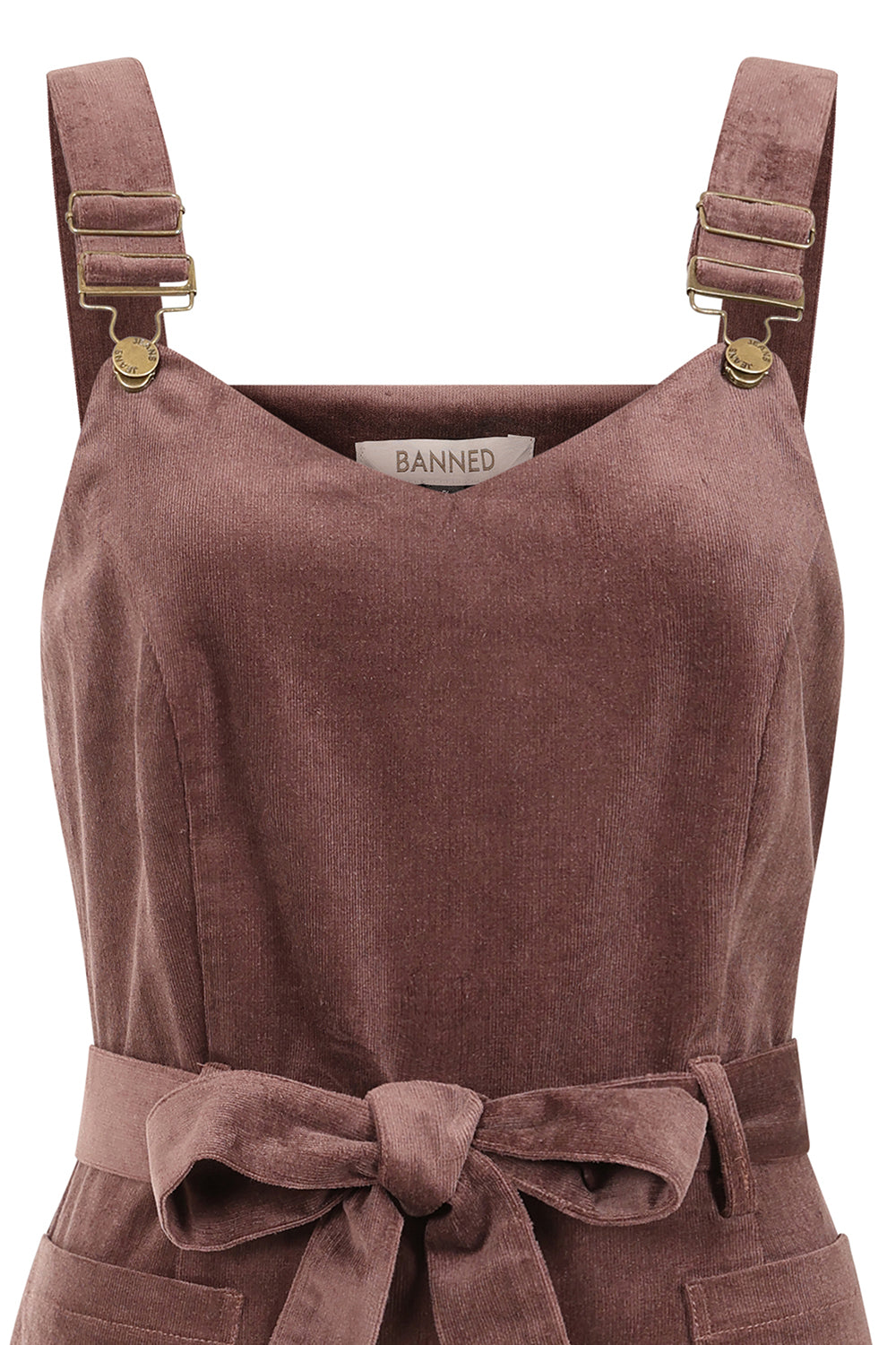 1950's Banned Retro Harriet dungaree-Brown