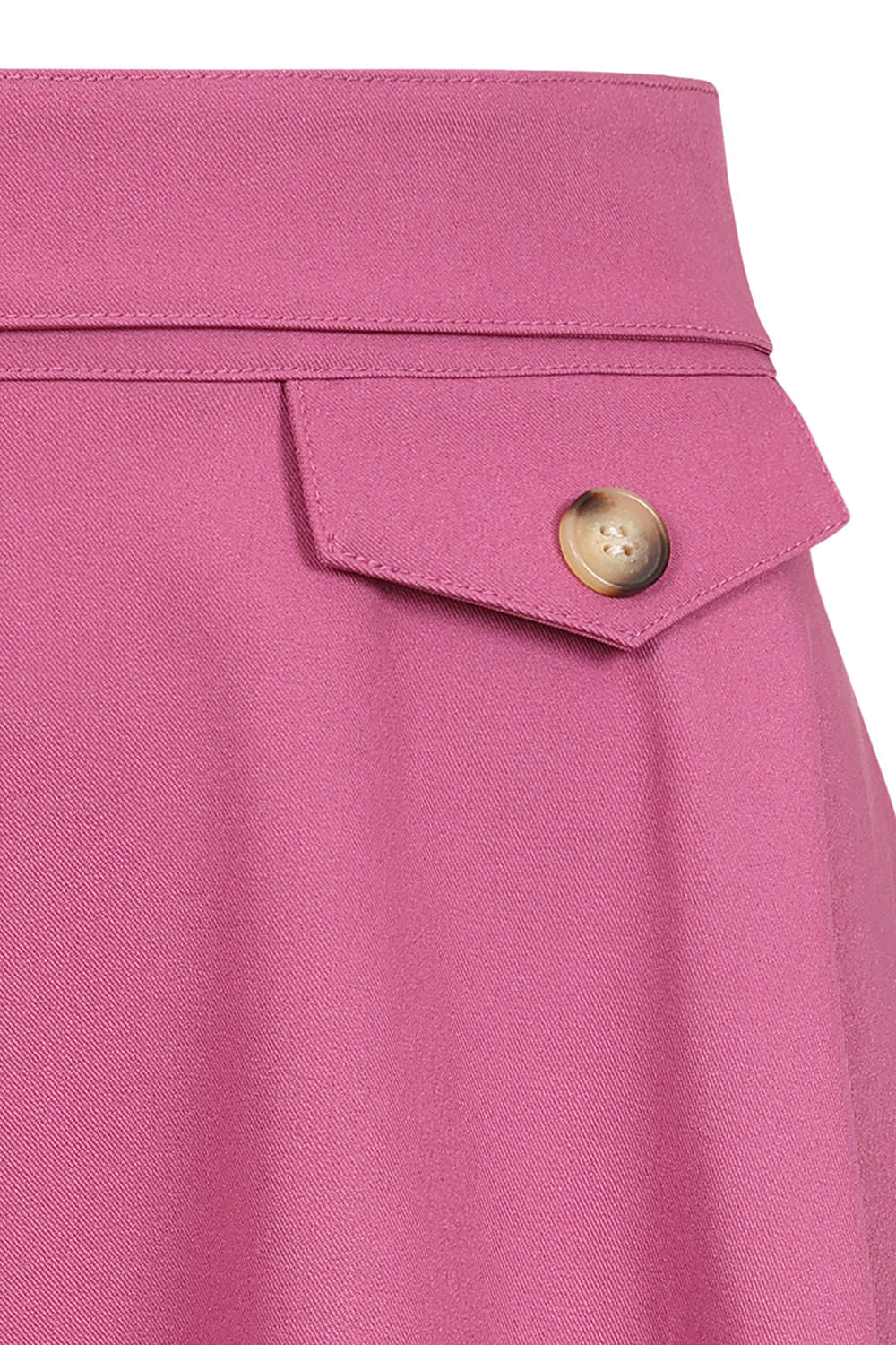 Banned Retro Book Club Swing Skirt with Button and faux flap pocket details-Pink