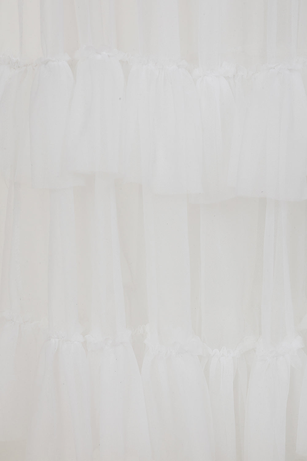 Banned Mia Single Layer Petticoat - 50s Style Double Frill Soft Mesh Underskirt-White