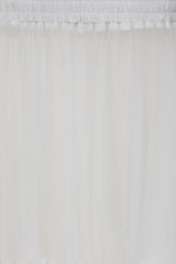 Banned Mia Single Layer Petticoat - 50s Style Double Frill Soft Mesh Underskirt-White