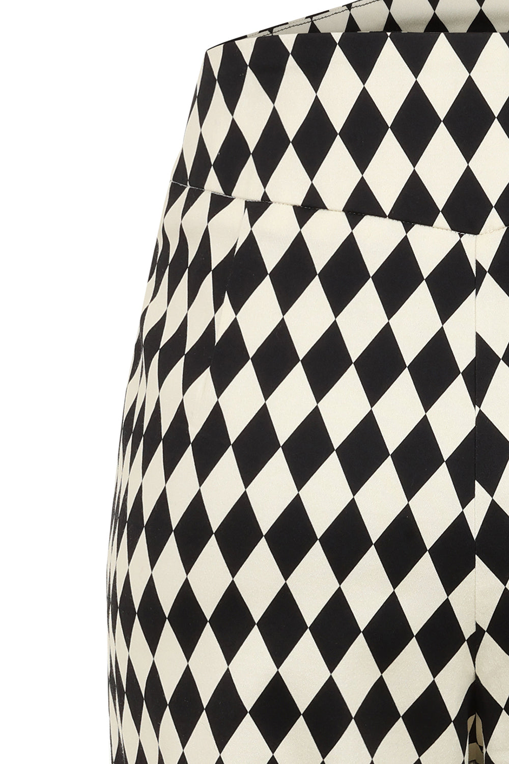 Banned Samantha Harlequin Cigarette Trousers - 50s Style Rockabilly Diamond Print Pants-Black/White