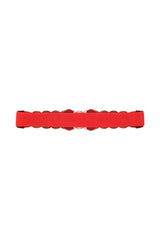 Banned Retro Audrey Woven Elasticated Belt Vintage-Inspired Stretch Waist Belt-Red