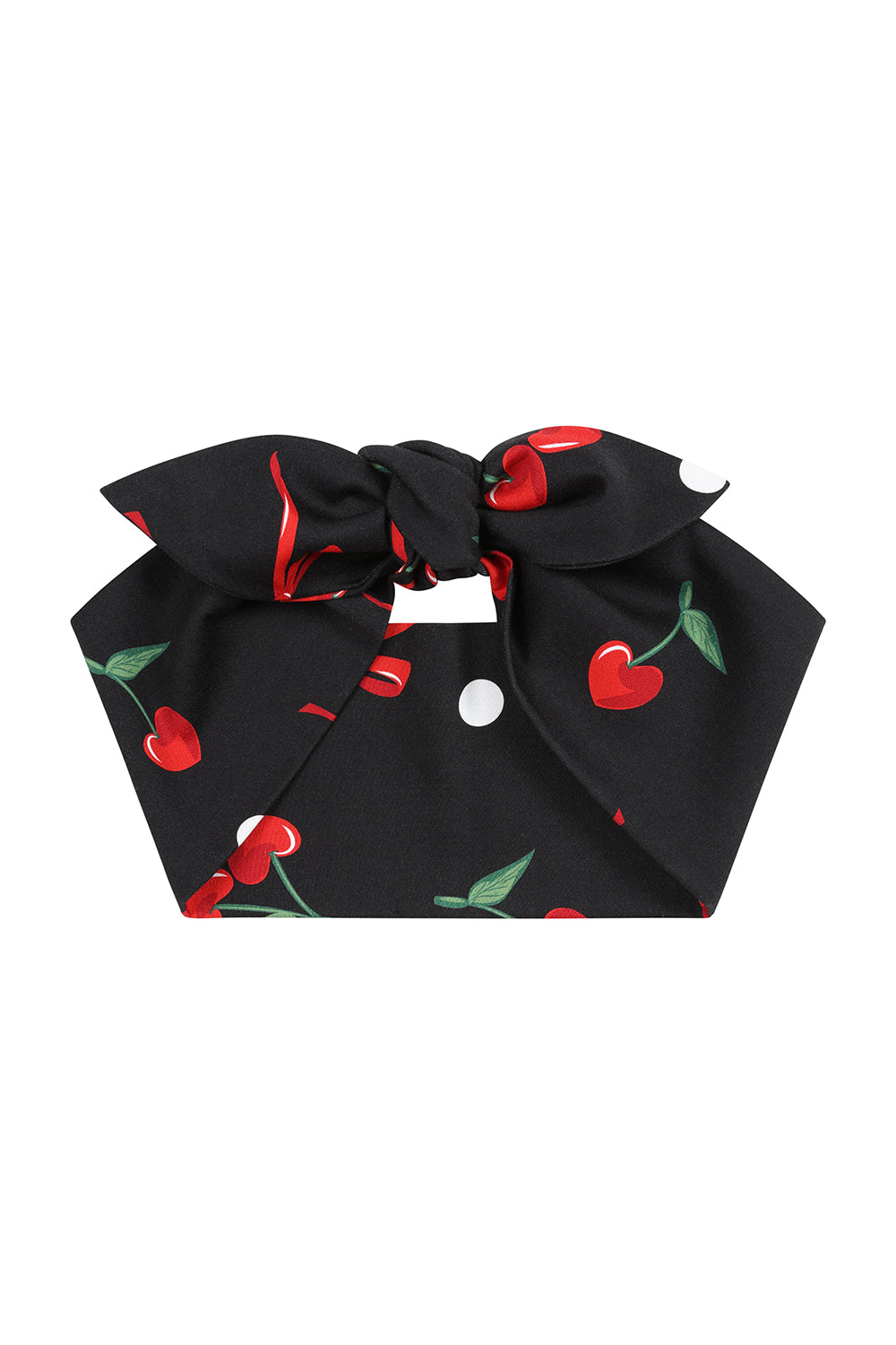 Banned Retro Cherries and Bow Bandana-Black