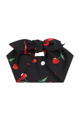 Banned Retro Cherries and Bow Bandana-Black