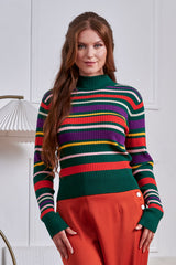 Banned 50s Carol Streiped Jumper-Multicolor