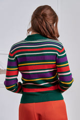 Banned 50s Carol Streiped Jumper-Multicolor