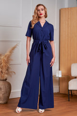 Banned Retro Katherine Plain Jumpsuit R-Navy